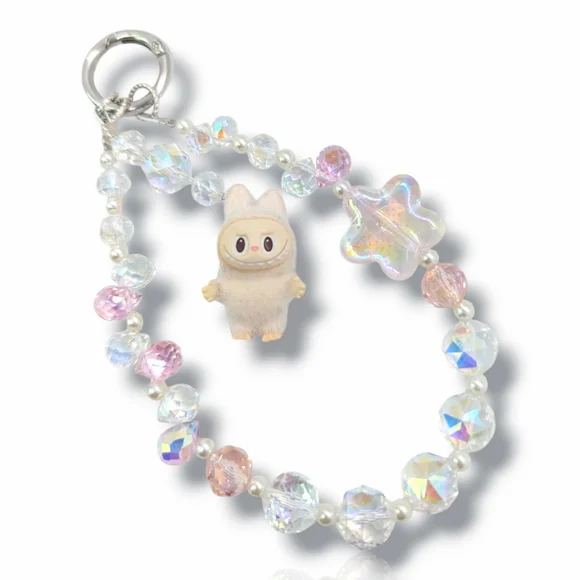 Crystal Beaded Labubu Monster Phone Charm - Picture 4 of 4